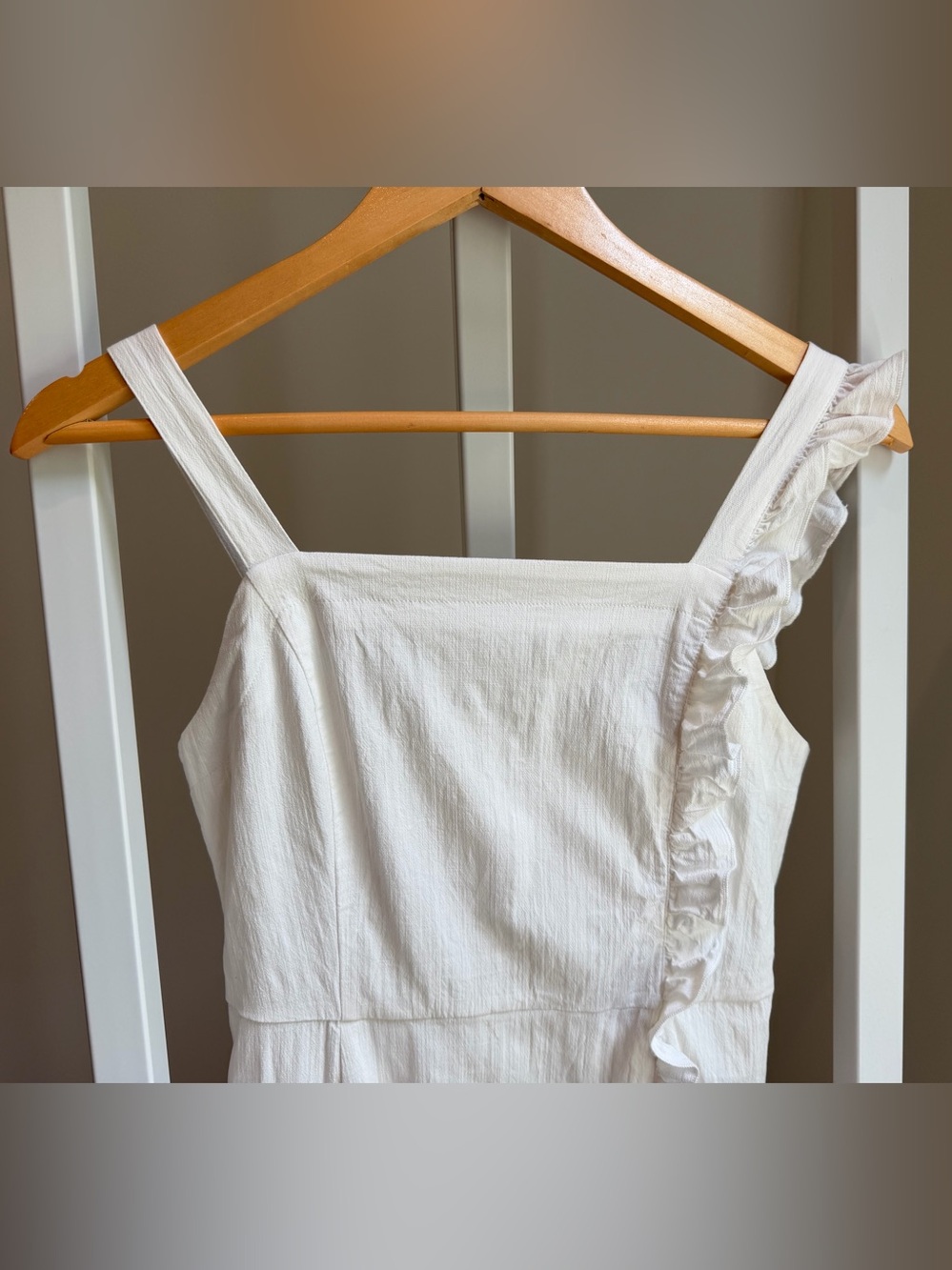 ModCloth White Ruffle Strap Dress - Picture 8 of 13